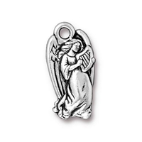 Image Metal Charms angel antique silver 11 x 23mm