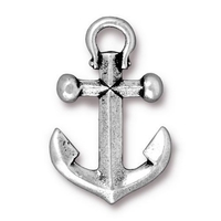 Image Metal Charms anchor pendant antique silver 27 x 17mm