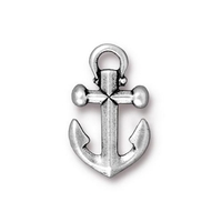 Image Metal Charms anchor antique silver 20 x 12mm
