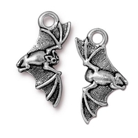 Image Metal Charms bat antique silver 22.7 x 11.6mm