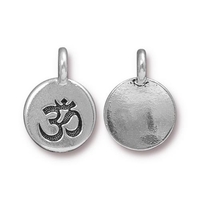 Image Metal Charms Om antique silver 11.6 x 16.6mm