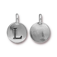Image Metal Charms L antique silver 11.6 x 16.6mm