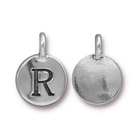 Image Metal Charms R antique silver 11.6 x 16.6mm