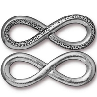 Image lead free pewter 12 x 31.5mm infinity link antique pewter