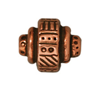 Image Metal Beads 8mm ethnic barrel antique copper lead free pewter