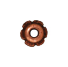 Image lead free pewter 4mm scalloped bead cap antique copper