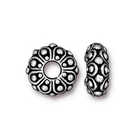 Image Metal Beads casbah rondell antique silver finish lead free pewter
