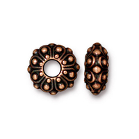 Image Metal Beads casbah rondell antique copper finish lead free pewter