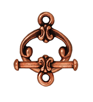 Image lead free pewter 12mm classic toggle clasp antique copper