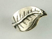 Image sterling silver 14mm beautiful leaf, high quality made in Israel bail silver