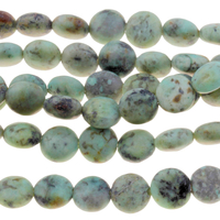 Image African Turquoise 8mm puffy coin blue green with spots