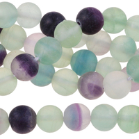 Image Fluorite 8mm round beautiful banded fluorite