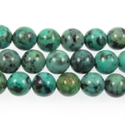 Image African Turquoise 10mm round blue green with spots