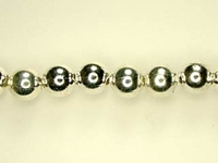 Image Metal Beads 4mm round base metal silver