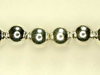 Image Metal Beads 6mm round base metal silver