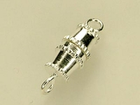 Image base metal barrel screw clasp silver finish
