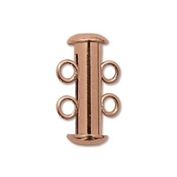 Image base metal 16mm 2 strand slider clasp copper plate