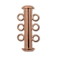 Image base metal 21mm 3 strand slider clasp copper plate