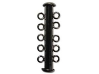 Image base metal 30mm 5 strand slider clasp gunmetal (black oxide)