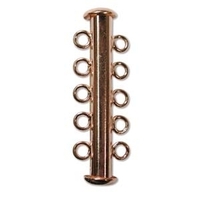 Image base metal 30mm 5 strand slider clasp copper plate