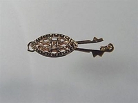 Image 14k goldfill standard filigree fishhook clasp gold