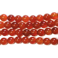 Image Carnelian Agate 6mm round deep orange