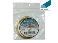 Image Craft Wire 21 gauge half round gold