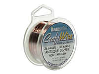 Image Craft Wire 26 gauge round antique copper