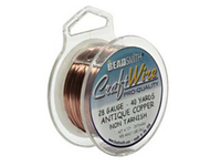Image Craft Wire 28 gauge round antique copper