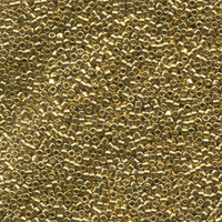 Image Seed Beads Miyuki delica size 11 24k light gold plated metallic