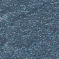 Image Seed Beads Miyuki delica size 11 marine blue lined crystal ab transparent irides