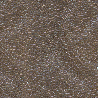 Image Seed Beads Miyuki delica size 11 taupe lined crystal ab transparent iridescent