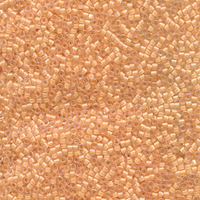 Image Seed Beads Miyuki delica size 11 light peach lined crystal luster transparent lu