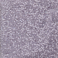 Image Seed Beads Miyuki delica size 11 pale violet lined crystal ab transparent irides