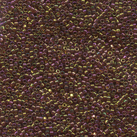 Image Seed Beads Miyuki delica size 11 dark topaz rainbow gold transparent luster