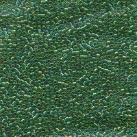 Image Seed Beads Miyuki delica size 11 green ab transparent iridescent
