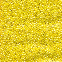 Image Seed Beads Miyuki delica size 11 yellow ab opaque iridescent