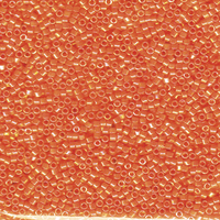 Image Seed Beads Miyuki delica size 11 orange ab opaque iridescent