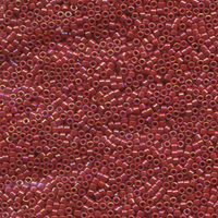 Image Seed Beads Miyuki delica size 11 red ab opaque iridescent