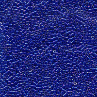 Image Seed Beads Miyuki delica size 11 cobalt blue ab opaque iridescent