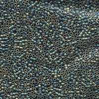 Image Seed Beads Miyuki delica size 11 green iris metallic iridescent matte