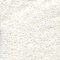 Image Seed Beads Miyuki delica size 11 white opaque matte
