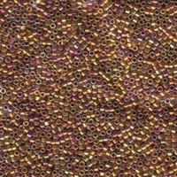 Image Seed Beads Miyuki delica size 11 gold iris 22k plated metallic iridescent