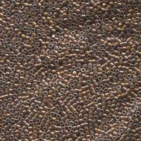 Image Seed Beads Miyuki delica size 11 dark copper bronze 22k plated metallic