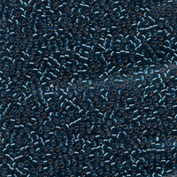 Image Seed Beads Miyuki delica size 11 blue zircon (dyed) silver lined