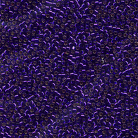 Image Seed Beads Miyuki delica size 11 dark violet (dyed) silver lined