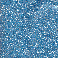 Image Seed Beads Miyuki delica size 11 aqua blue (dyed) silver lined matte