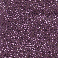 Image Seed Beads Miyuki delica size 11 mulberry (dyed) silver lined matte