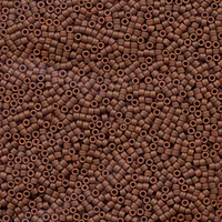 Image Seed Beads Miyuki delica size 11 rusty brown (dyed) opaque semi-matte