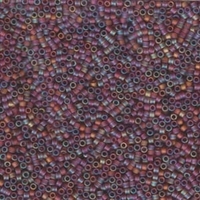 Image Seed Beads Miyuki delica size 11 dark topaz ab transparent iridescent matte
